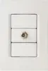 Interruptor Tramontina 1 Tomada TV Sat Izy Flat Branco