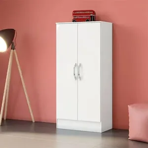 Armário Multiuso Lavanderia 130cm 2 Portas 4 Prateleiras Henn Peg Lev | Branco