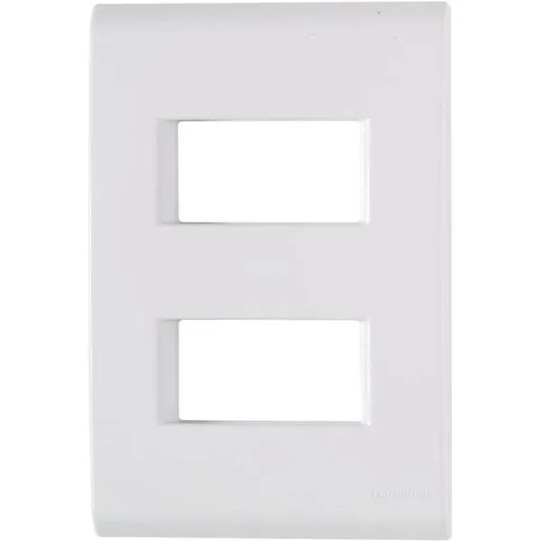 Kit 12 Placa 2 Postos Afastados 4x2 Tramontina Liz Branca