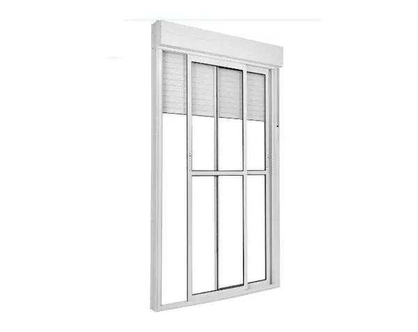 Porta Balcao com Veneziana em Alumínio Branco - 210X140