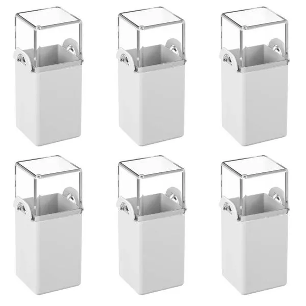 Kit 6 Paliteiros de Mesa 5x4x9cm Branco Plástico Coza 70ml Restaurante Lancheria Bar