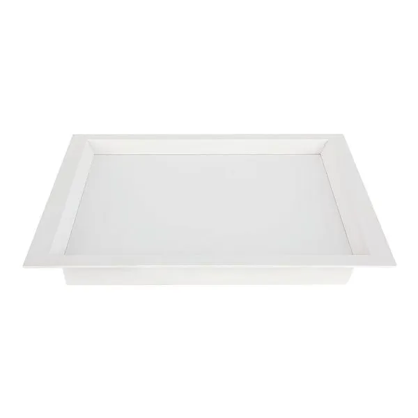 Painel De Led Nordecor Quadrado Kais De Embutir Recuado 36w Bivolt Branco 3000k Luz Amarela 4261