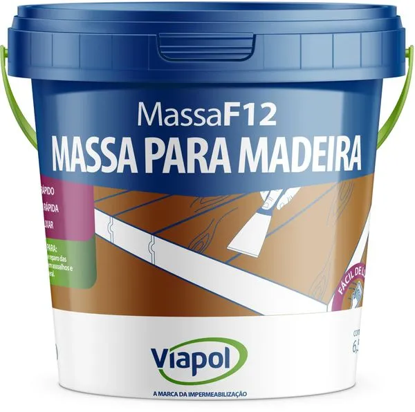 Massa Para Madeira Viapol F12 Branca 6,5Kg