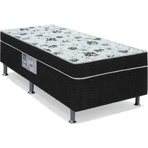 Cama Box de Solteiro Conjugado, Ortopédico, Espuma D28 - Ortobom Dream Preto