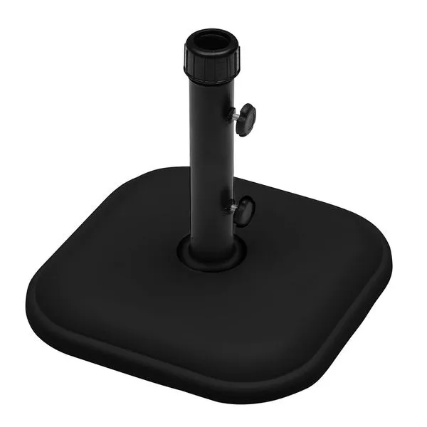 Base para Ombrellone Quadrada em Concreto 11kg Preta Único