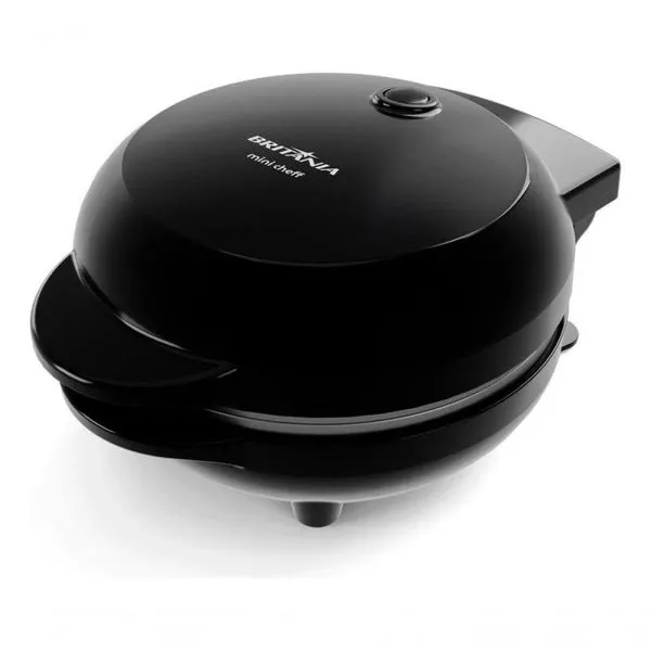 Mini Máquina de Waffle BWM01A 550W com Chapas Antiaderentes Preta Britânia