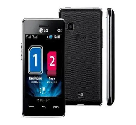 Telefone Celular LG T375 MB Dual Chip Desbloqueado Preto