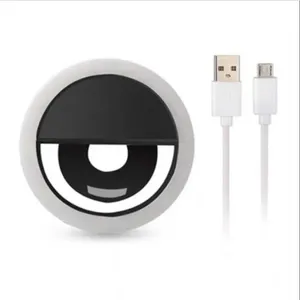 Mini Ring Light Selfie Celular Portátil Preto