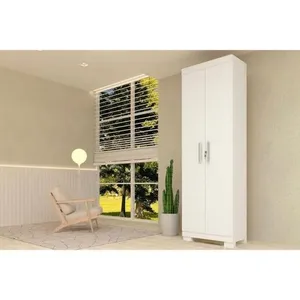 Armário Multiuso Juvenil Iris 2 Portas c/ Chave Branco - ACP