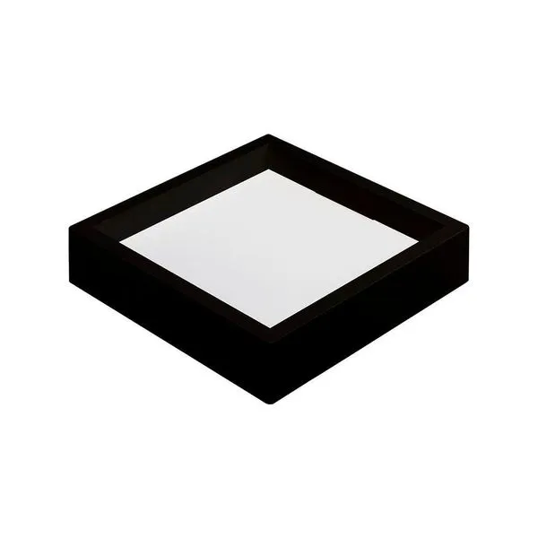 Painel De Led Nordecor Quadrado Kais De Sobrepor Recuado 24w Bivolt Preto 4000k Luz Neutra 4256