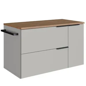 Gabinete Para Banheiro 02 Portas 01 Gaveta 80cm Mel Arenas Proddy Mel