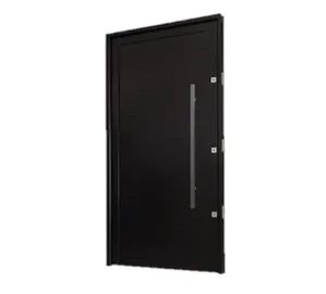 Porta Pivotante em Alumínio Premium Preto Esquerda - 220x120