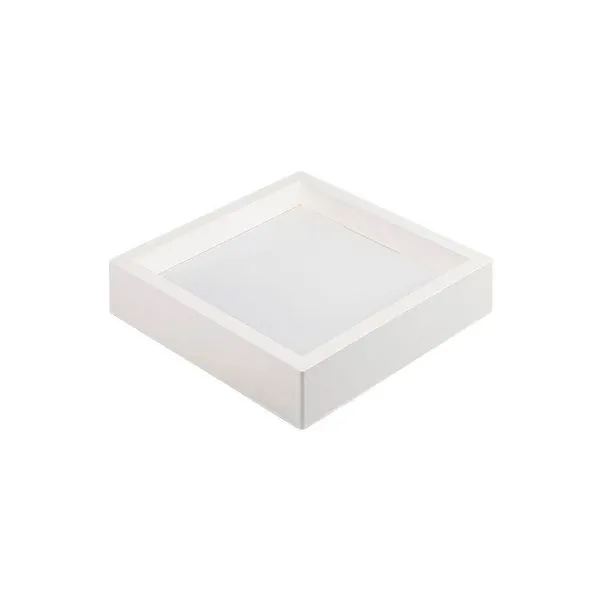 Painel De Led Nordecor Quadrado Kais De Sobrepor Recuado 18w Bivolt Branco 3000k Luz Amarela 4246