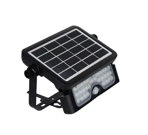 Refletor LED Integrado com Sensor Movimento Solar 800Lm 6500K Abs E Aluminio Ecoforce 18583 Preto