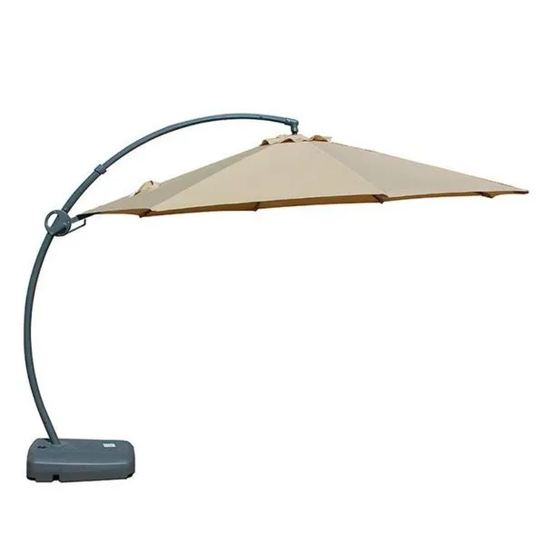 Ombrelone Lateral Barbados Rivatti 350 Cm Em Alumínio Com Base Capa Em Poliéster Fendi