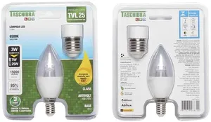 Lâmpada LED Taschibra Vela Tvl 25 Clara 6500K 3,1W Autovolt