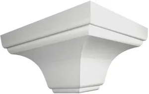 Canto Forro PVC Externo 90° Wigga Branco Pacote com 4 Unidades