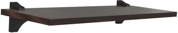 Prateleira Decorativa com Suporte Studio Brasforma KPC UV Chocolate 90x25x1,5cm