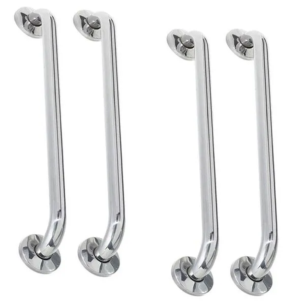 Alça Barra De Apoio Banheiro Inox Kit 4 Unidades 40 Cm Idoso