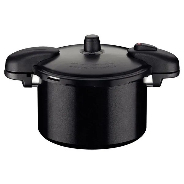 Panela De Pressão Valência Black Em Alumínio Cerâmico