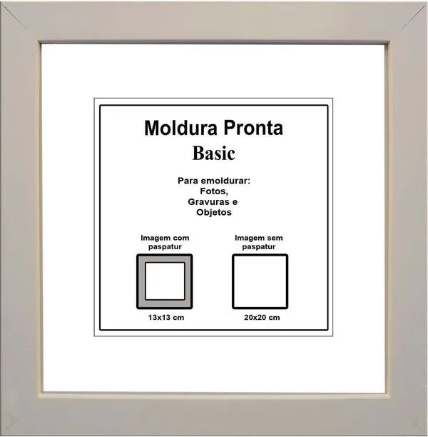 Moldura Pronta Gf Serrano Basic 20X20 Branca