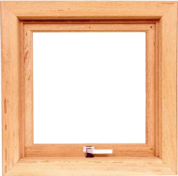 Janela de Madeira Angelim BH 1131 Maxiar 60x60x9cm Vidro Liso com Baguete