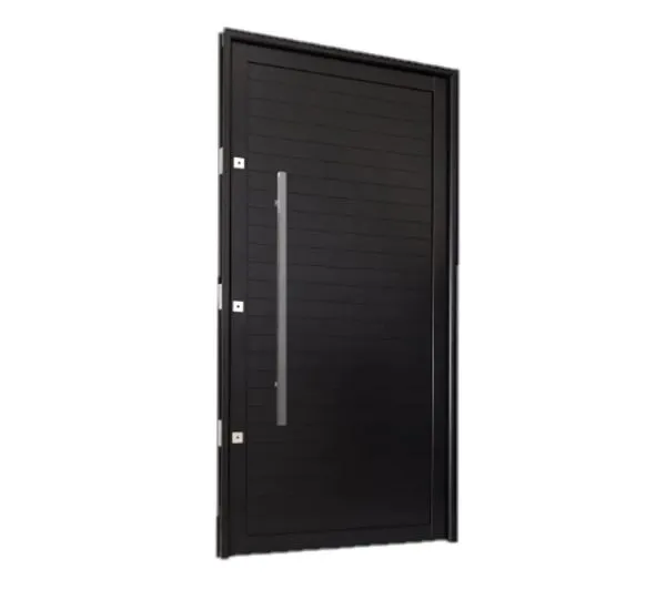 Porta Pivotante em Alumínio Premium Preto Direita - 220x120