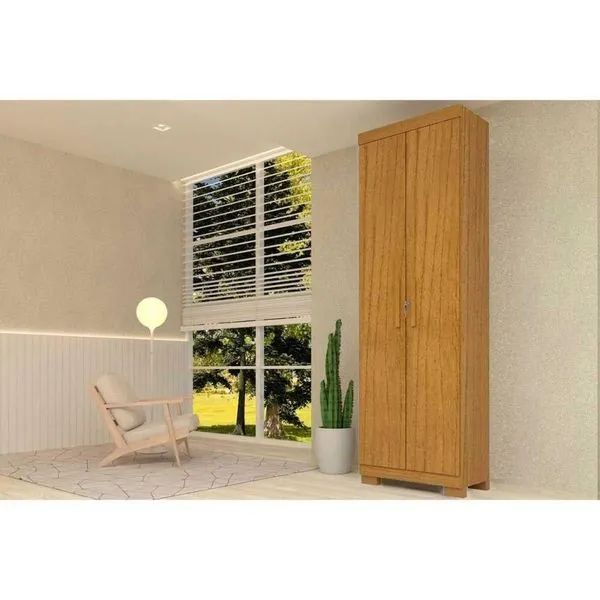Armário Sapateira Quarto Iris C- 2 Portas C- Chave Cinamomo - Acp