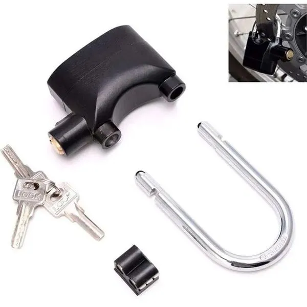 Cadeado Com Alarme Sirene Segurança Grande Sistema Anti Furto 110db Som Alto