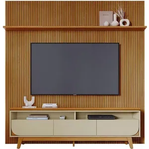 Painel Para Tv 75 Polegadas Composição Bancada Lua Cumaru/opala