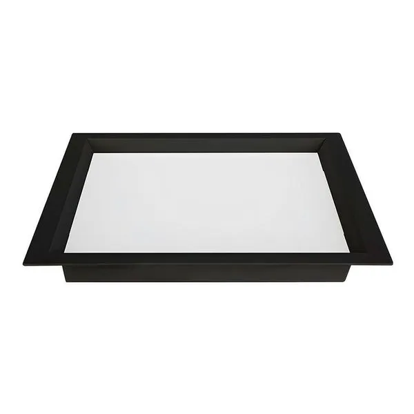 Painel De Led Nordecor Quadrado Kais De Embutir Recuado 36w Bivolt Preto 6500k Luz Branca 4266