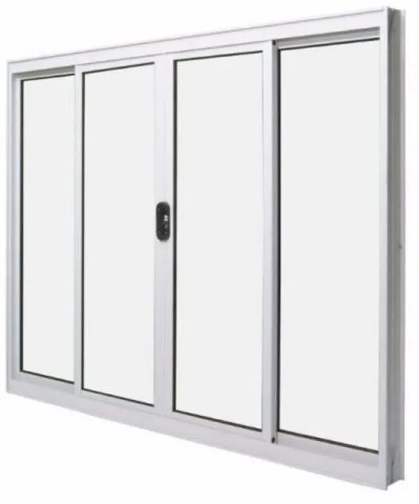 Janela de alumínio 04 folhas classic branca - 100x150