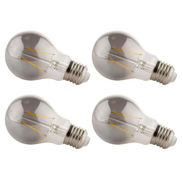 Lâmpada Led Fumê 30w Iluminação Kit 4 Unid. Branco Quente Decorativa Retrô Multifilamento Vintage Luz Casa Decoração