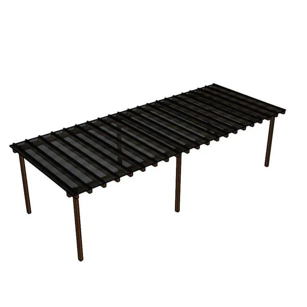 Kit Policarbonato Fume 4mm 12,00m X 6,00m - Perfis Naturais