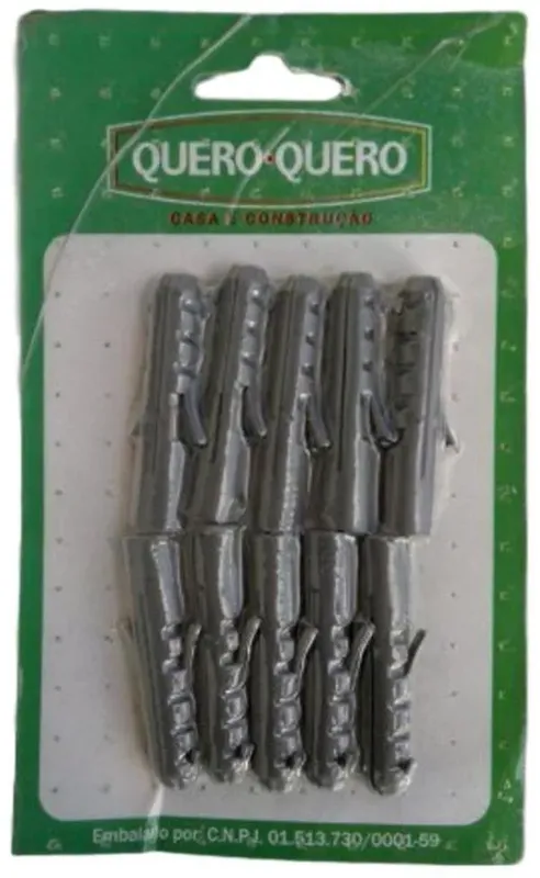 Bucha Para Parafuso Plástica Tijolo Baiano 10mm Pacote com 10 Unidades
