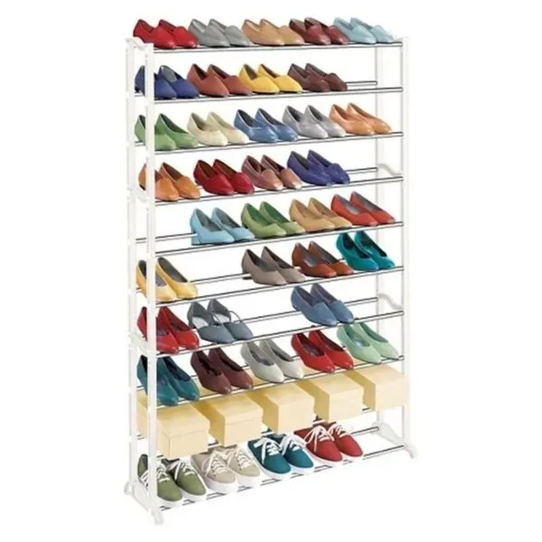 Sapateira 100 Calcados Estante Gigante 50 Pares De Sapatos E Tenis 10 Prateleiras Organizador
