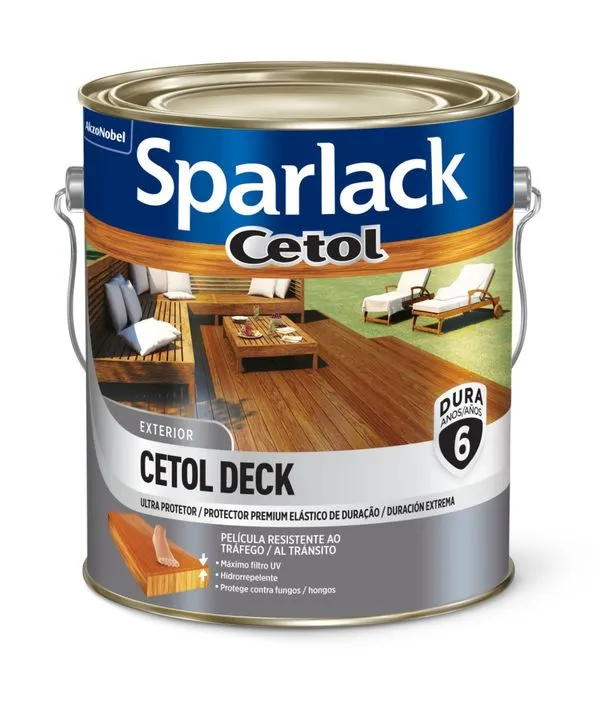 Verniz Sparlack Cetol Água Natural Brilhante 3,6L