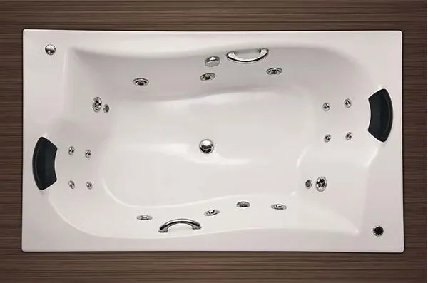 Banheira com Hidromassagem Aquaplas Dupla Luxo Branca 320 Litros 180X110cm