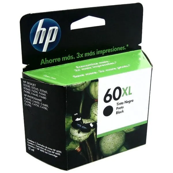 Cartucho de Tinta - HP 60XL - Preto - CC641WB