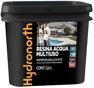 Impermeabilizante Hydronorth Resina Acqua Cerâmica Onix 3,6L