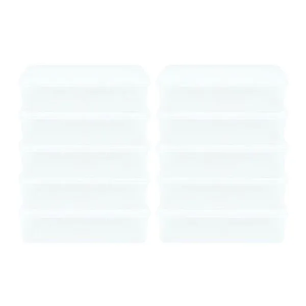 Kit 10 Caixas Herméticas Plásticas Empilháveis 3,5l Branco