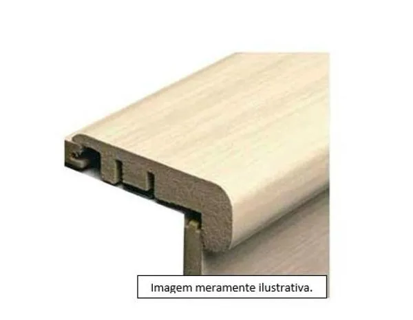 Perfil Frontal Escada Para Piso Laminado Durafloor Arenal 210x6,5x1,8cm