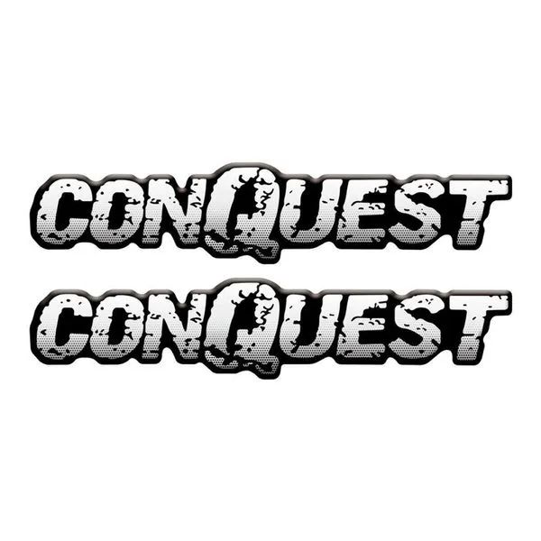 Par Adesivo Emblema Montana Conquest Resinado Cinza E Preto