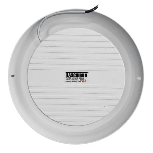 6 Painéis Placa De Led Taschibra 12w Lys Redondo Sobrepor 6500k Luz Fria