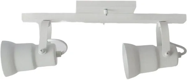 Luminária Trilho de Spot 2 Lâmpadas Arredondado 30W Alumínio Emalustres 2712/.002 Branco Bivolt