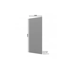Multiuso De Cozinha Painel De Edição P- Fechamento Belize 240x100x1,5cm Cinza - Henn