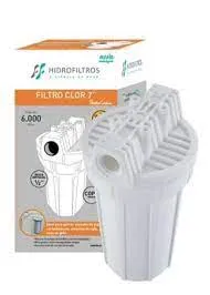 Filtro Purificador De Água Carbon Block 7" 5 Micra Rosca 1/2" Branco - Hidrofiltros