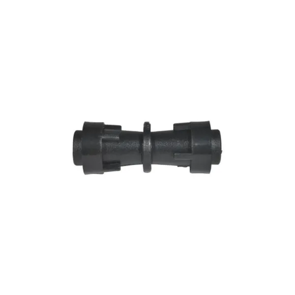 Conector União Emenda Para Mangueira Tamanho 16mm Com Anel Garra Preto