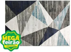 Tapete Egípcio Calypso Abdalla Bege Azul e Cinza 2 1,33x1,90m