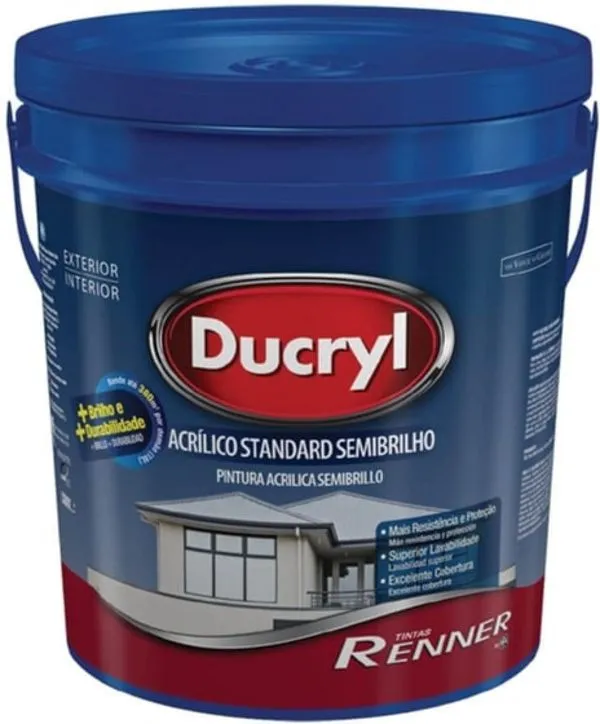 Tinta Acrílica Ducryl Renner Fosco Preto 18L